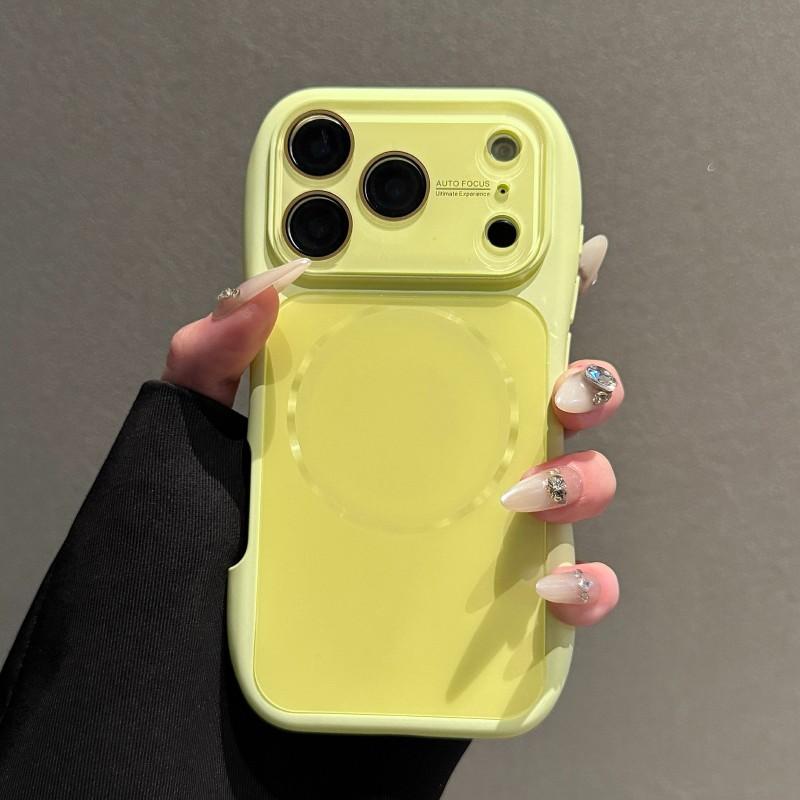 Magnetic Aurora Small Waist Big Vision Window Instant Change 17 Series Lens Protection Shockproof Phone Case, Suitable for iPhone 17 16 15 14 13 12 11 Pro Max Compatible with MagSafe Wireless Charging Matte AI Button Perfect Touch Versatile Phone Case