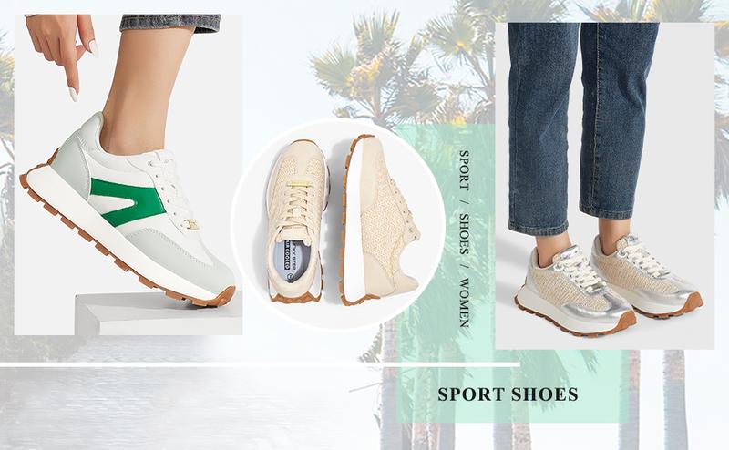 LUCKY STEP Women's Platform Fashion Sneakers Retro Classic Trainers Casual Lace-up Stylish Tennis Running Walking Shoes Stability Comfortable All-Day Wear LUCKY STEP Women's Platform Fashion Sneakers Retro Classic Trainers Casual Lace-up Stylish Tennis Running Walking Shoes Stability Comfortable All-Day Wear