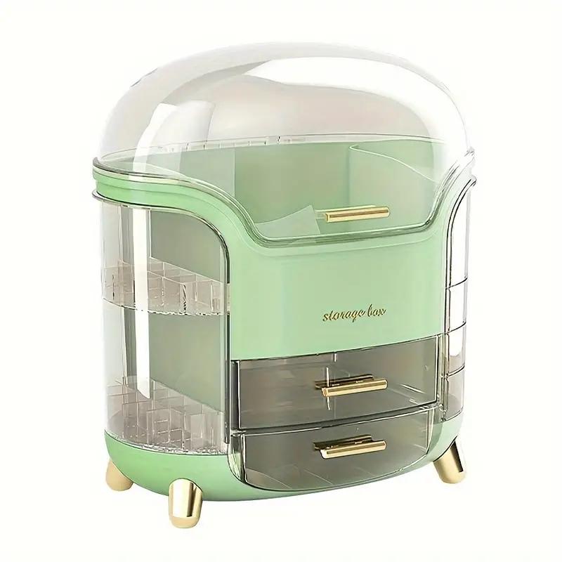 Multi-functional Makeup Storage Box, 1 Count Drawer Type Desktop Cosmetic Storage Box, Dustproof Large Capacity Storage Box For Home, Makeup Accessories Organizer