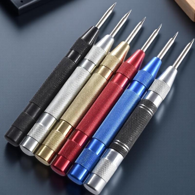 Multi-Functional Automatic Center Punch Set - Metal Positioning, Portable Heavy-Duty Impact Punch Tool for Industrial, Automotive, Home Use & Emergency Window Breaking