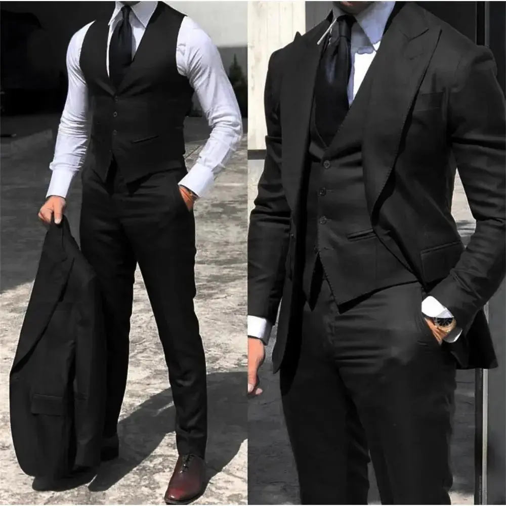 Men's Stylish 3-Piece Suit Premium Blazer for Business Meetings & Formal Events