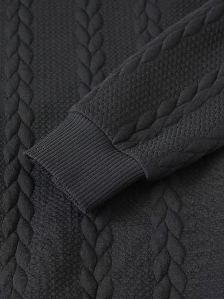 Men's solid color knitted jacquard turtleneck sweater is comfortable, warm and windproof, and can be layered. Casual, comfortable, regular slim fit long-sleeved sweatshirt, suitable for autumn and winter wear, and for men's daily outfits.