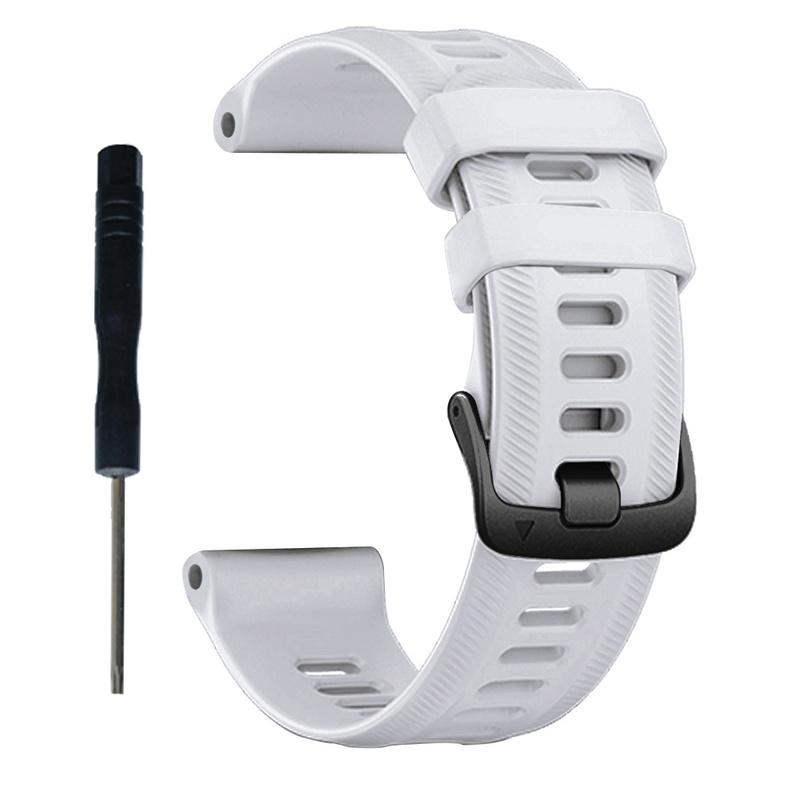 1 Pcs Casual Silicone Watch Band for Garmin Forerunner 955 Smartwatch Replacement Accessories Watch Straps (Strap Only, Watch Not Included)