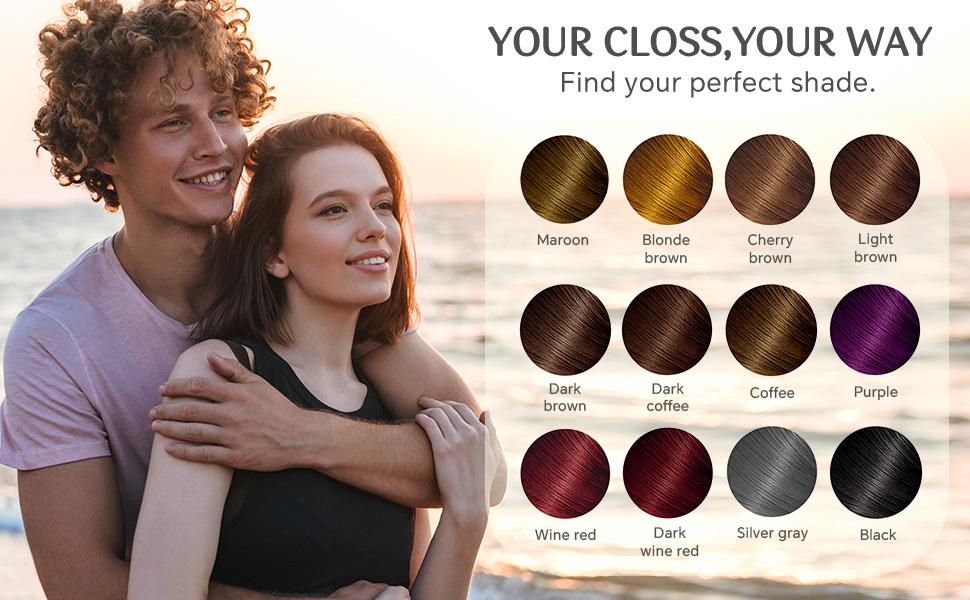 Golden Brown Natural Plant Hair Dye Shampoo 3 in 1, Effective Grey Hair Coverage, Semi-Permanent, No Irritation, Herbal Ingredients, Women & Men, 16.9 Fl Oz Haircare Golden Brown Natural Plant Hair Dye Shampoo 3 in 1, Effective Grey Hair Coverage, Semi-Permanent, No Irritation, Herbal Ingredients, Women & Men, 16.9 Fl Oz Haircare