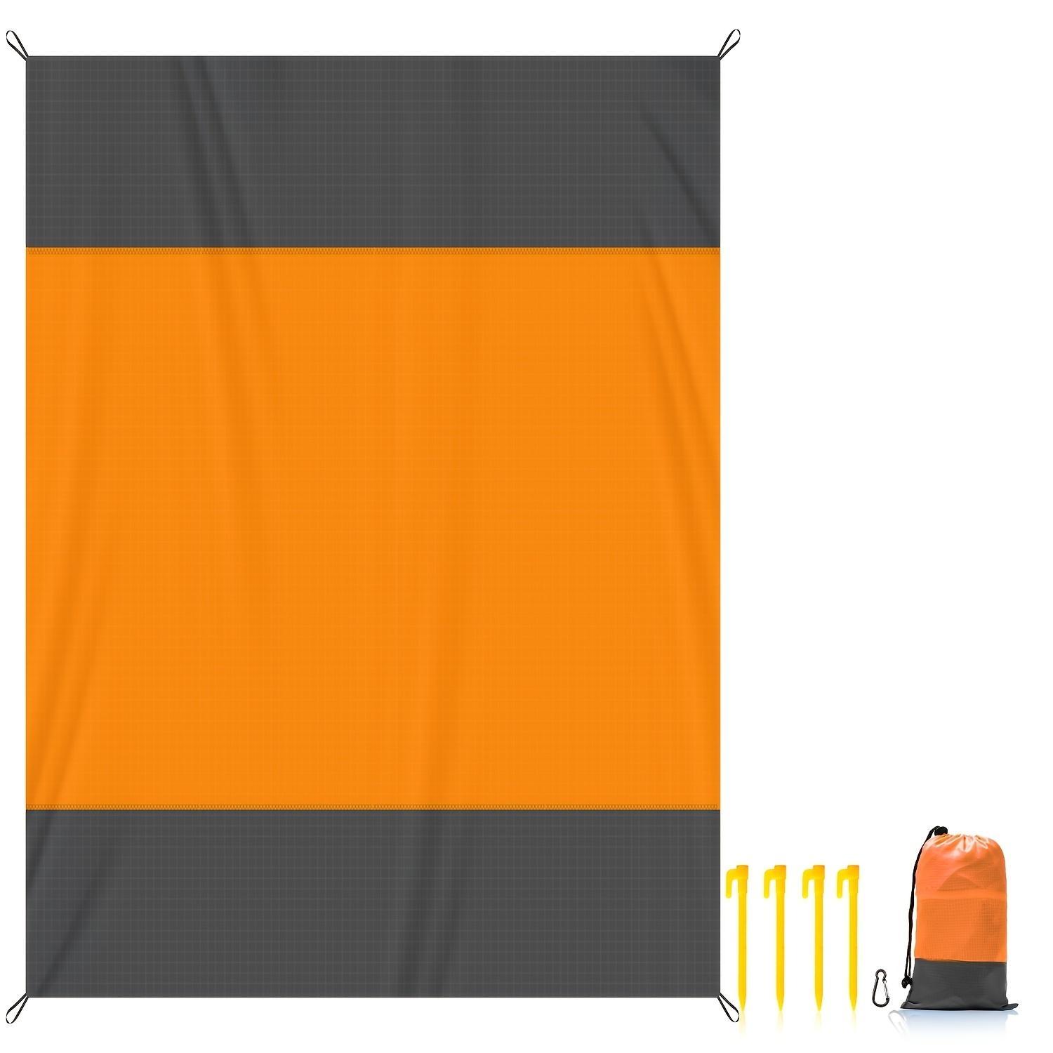 Large Waterproof Beach Blanket, Ultra-Large Waterproof Camping Mat, Lightweight Sandproof Picnic Pad, Durable Polyester Fiber