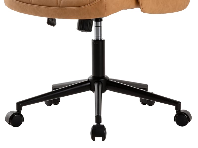 Okeysen Home Office Chair，Mid - Century Style, Padded Seat, Height - Adjustable with Wheels