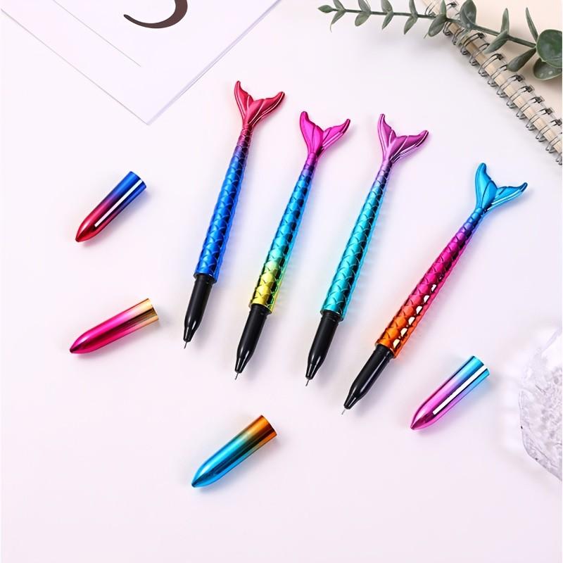 3-Pack Creative Stationery Mermaid Tail Gel Pens, Christmas Colorful Dream Pen, School & Office Use, Students & Adults 14+