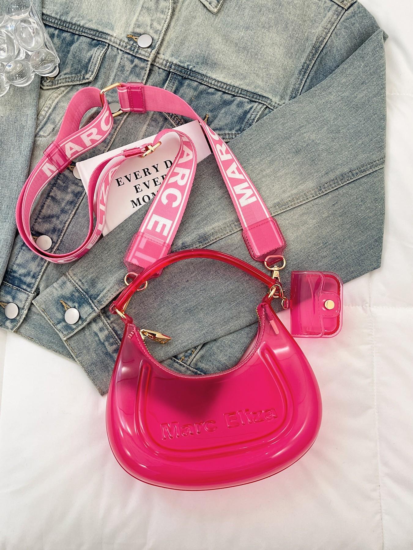 2026 New European and American Style Korean Version Unique Design High-End Crossbody Bag, Small Handbag, Transparent Shell Bag, Jelly Bag