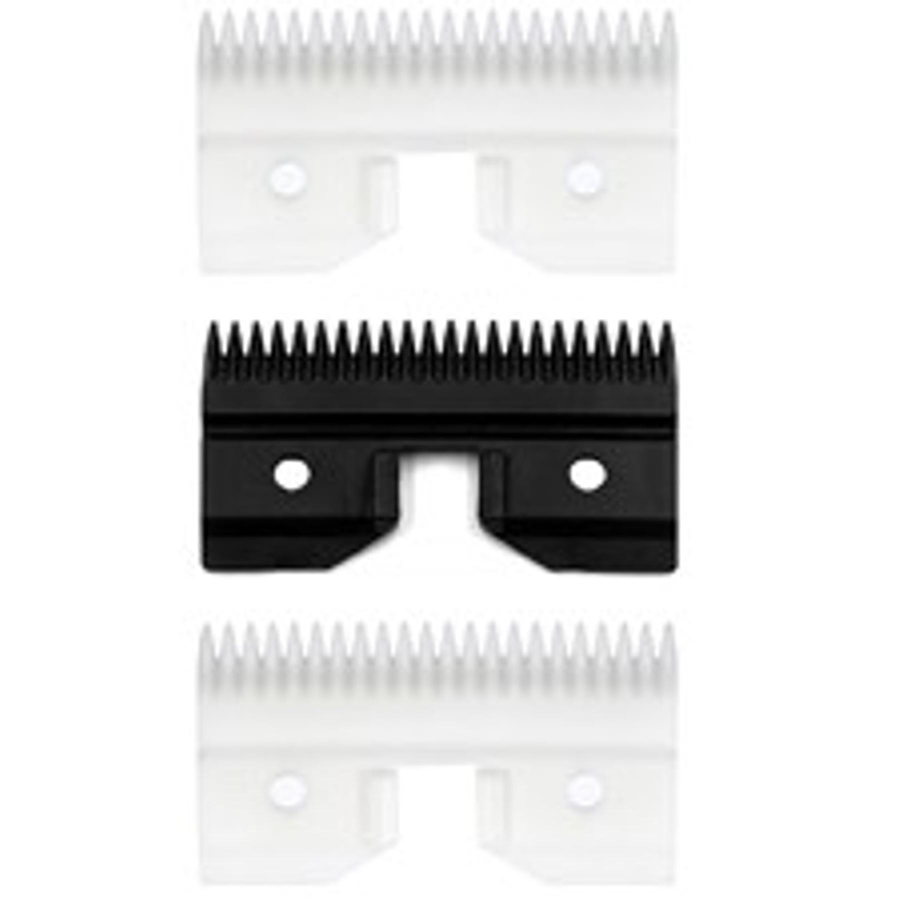 Universal Dog Grooming Blades - Size 7FC, 1/8" Cut Length, Ceramic & Stainless Steel, Black, Compatible with Andis, Oster A5, Wahl KM Series Pet Detachable Clippers, Ceramic&Steel