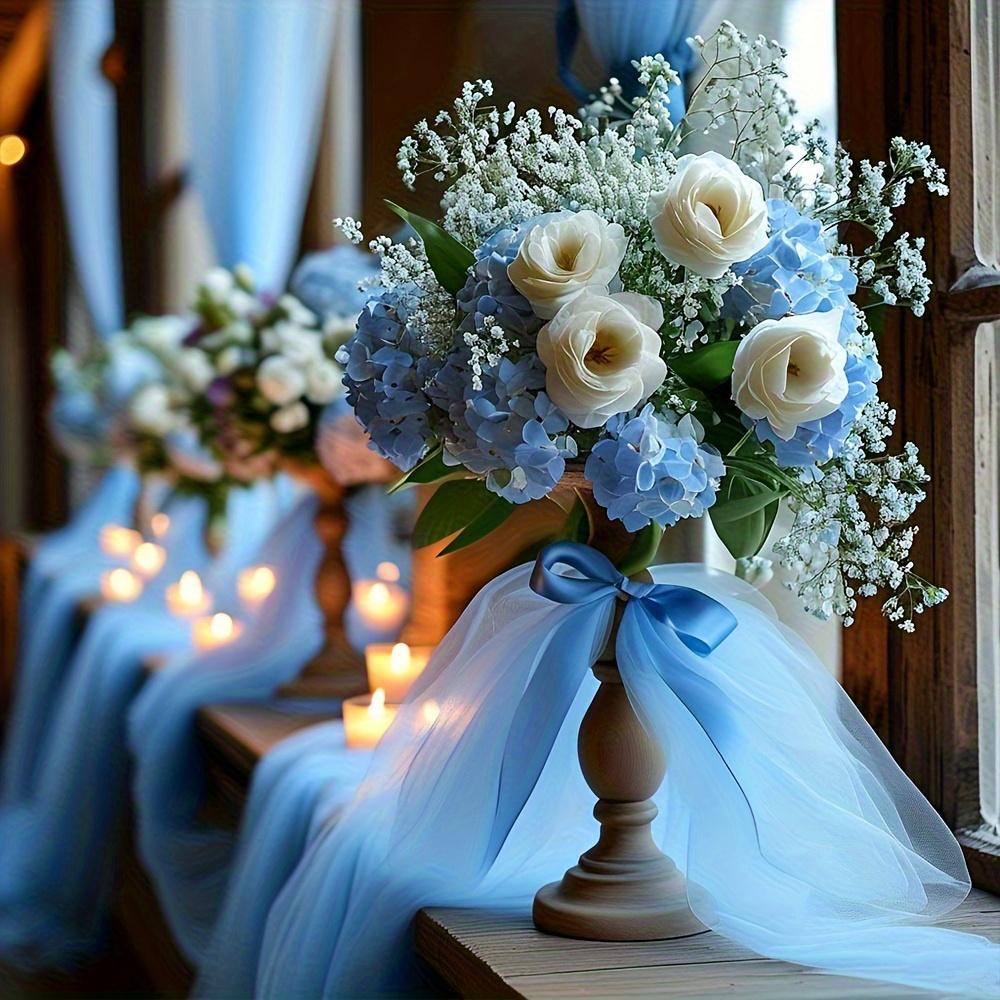 One piece of romantic wedding tulle fabric, specially designed for large wedding scenes, with a soft and dreamy texture. Suitable for wedding arch decorations, ceremony backdrops, banquet decorations, tent decorations, etc.