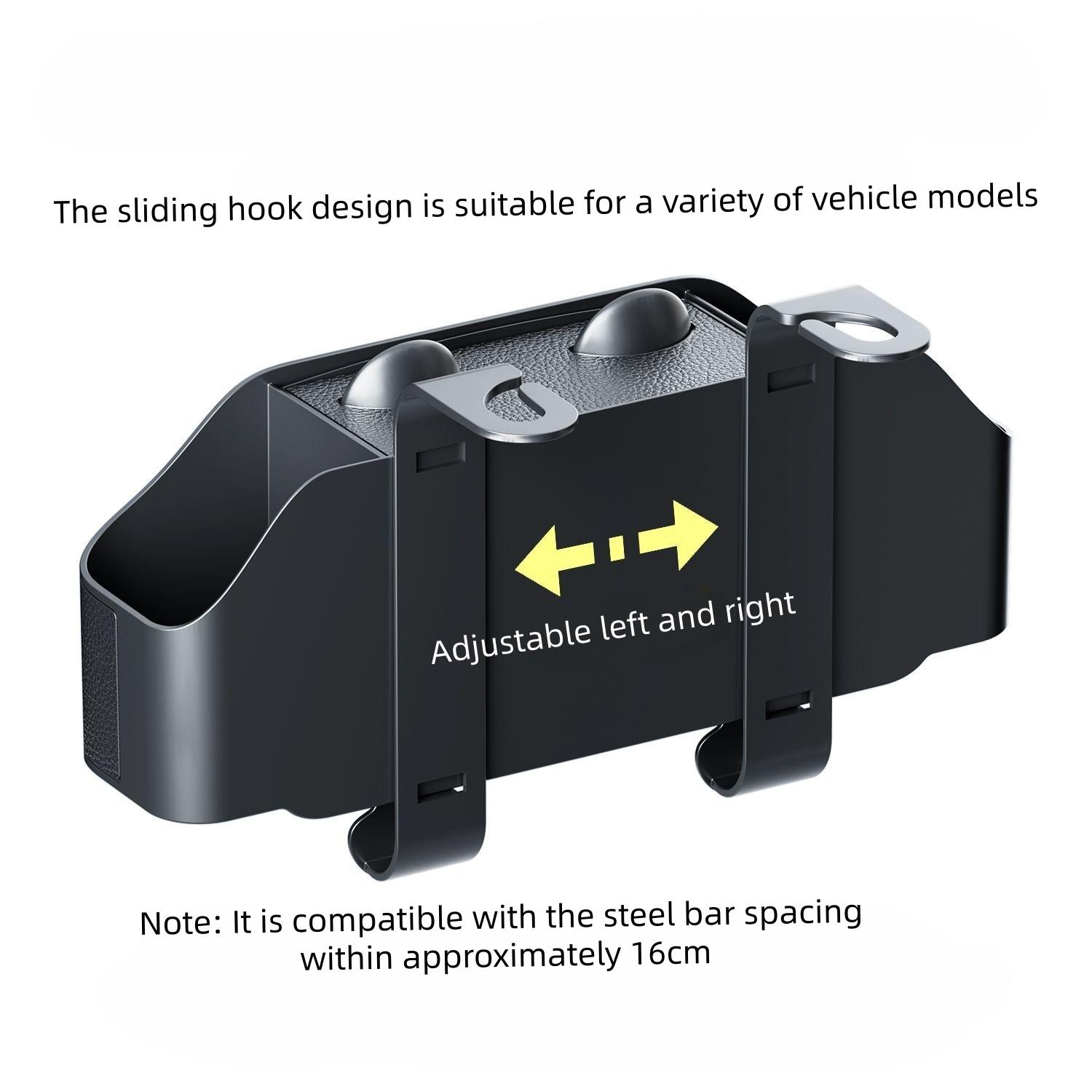 Multifunctional Car Seat Back Organizer Box, Rear Storage Rack with Cup Holder, Paper Towel Dispenser, Car Backseat Organizer for Car Interior Accessories