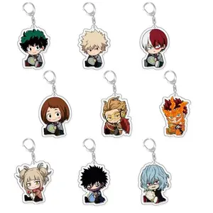Japanese anime My Hero Schoolcute character keychain Bakugou Katsuki Midoriya Izuku acrylic keychain bag pendant decoration