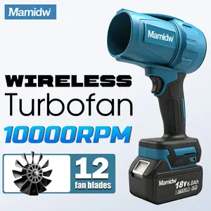 Mamidw Brushless Turbo Blower, 600W Cordless Car Blower, suitable for car air drying, leaf cleaning and keyboard dust cleaning, compatible with Makita 18V battery pin.