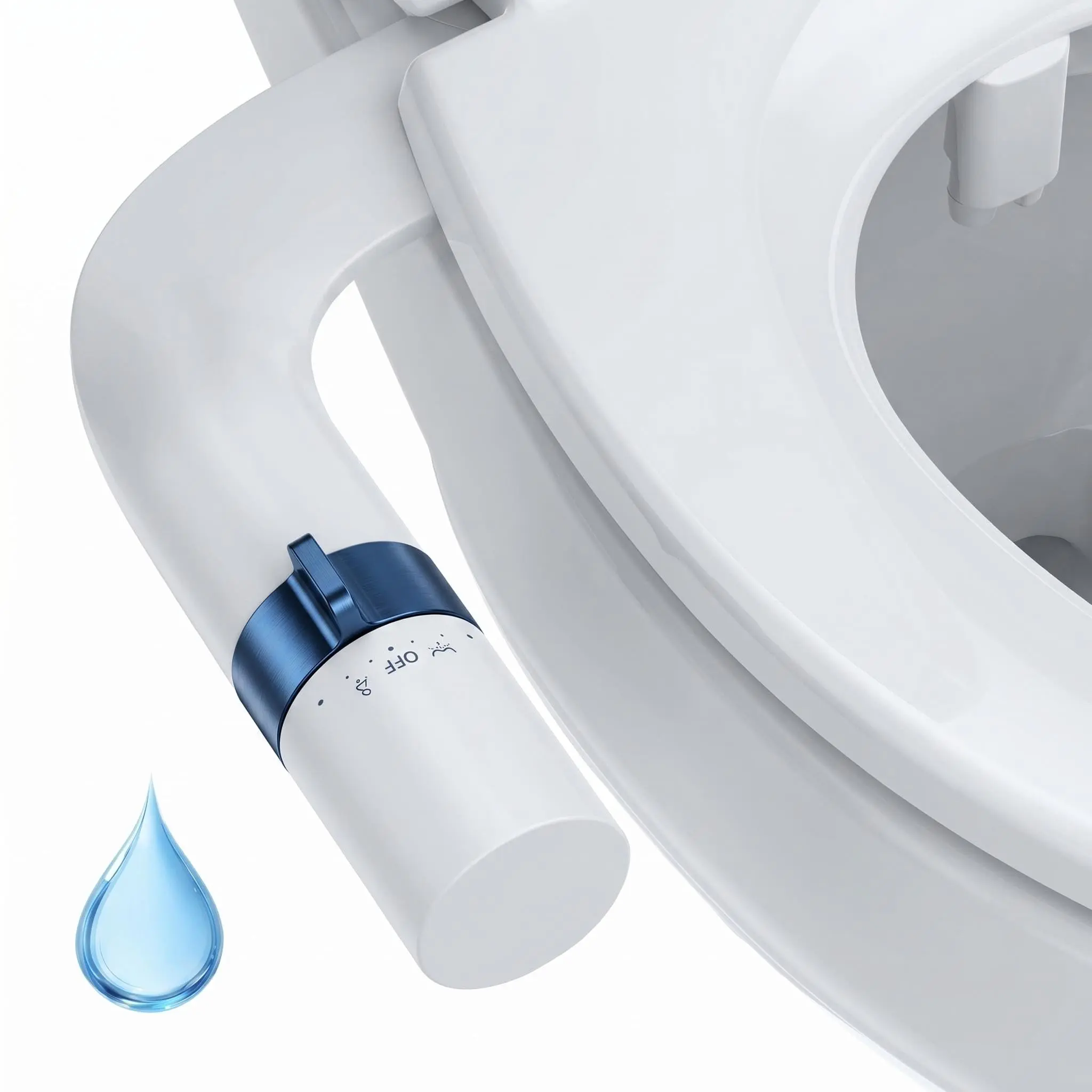 GARVEE Bidet Attachment for Toilet, Self-Cleaning Dual Nozzle with Adjustable Water Pressure & Brass Inlet, Rear Wash Toilet Seat Attachment, Hygienic Bidet for Feminine Wash