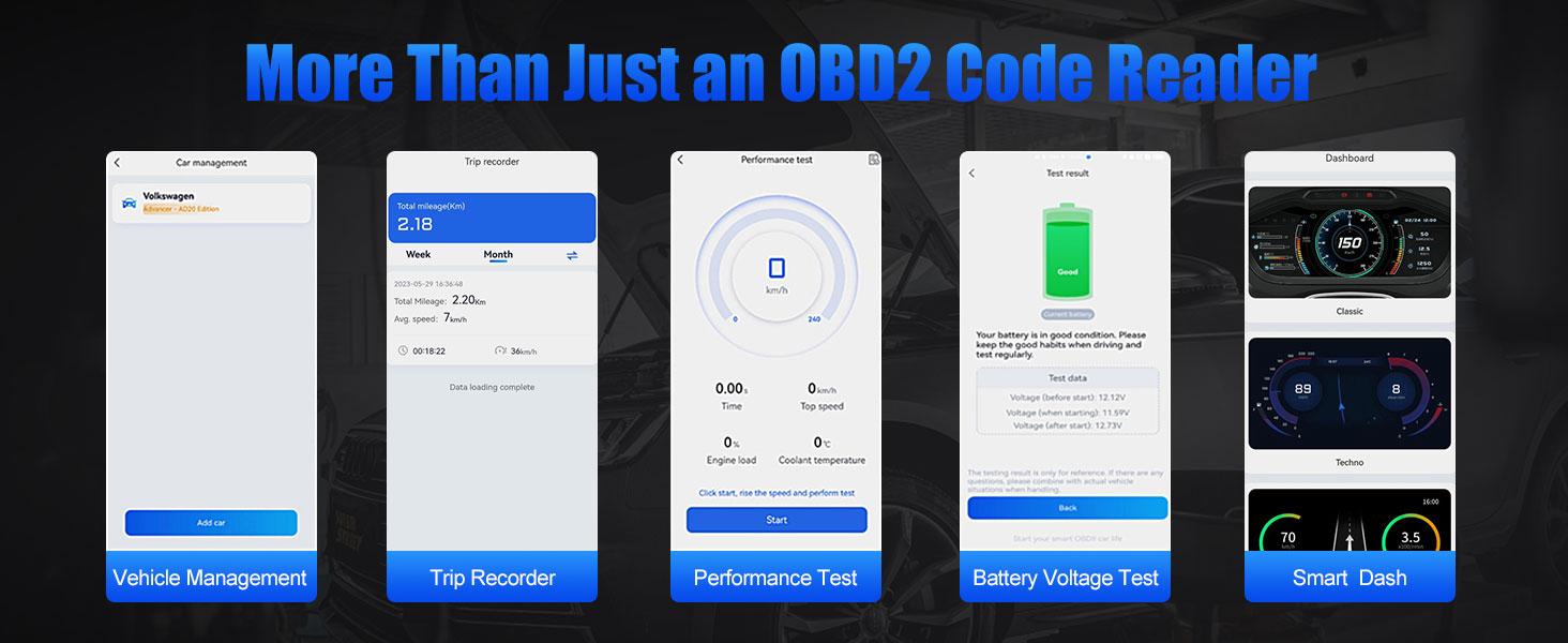 XTOOL AD20 OBD2  Car Scanner Code Reader Check Engine Light Diagnostic Scan Tool for iPhone/Android, OBDII Scanner for Car, Mode 6, Live Data, Freeze Frame, Performance/Voltage Test battery tester Springtok
