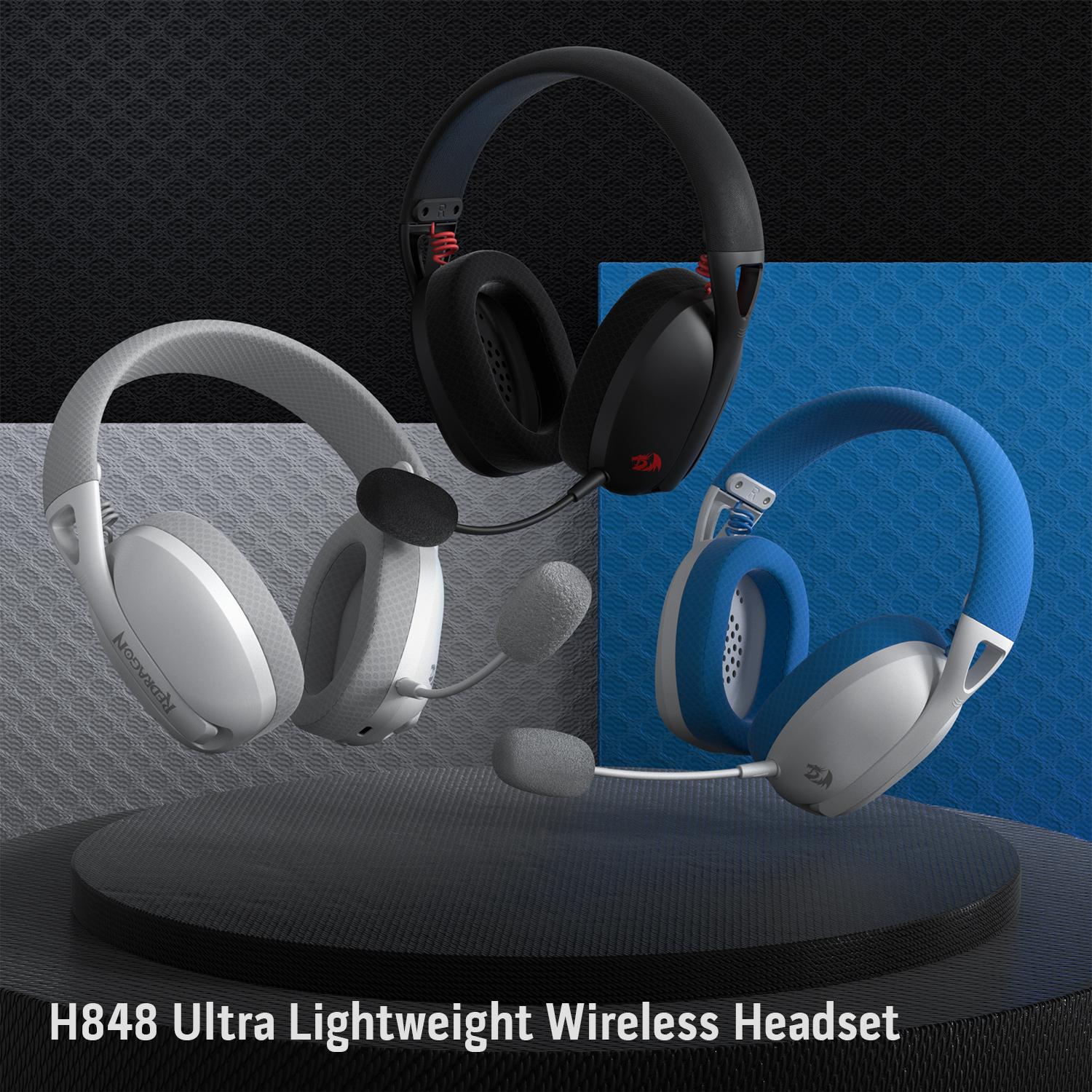 Redragon H848 BT Wireless Gaming Headset - Lightweight - 7.1 Surround Sound - 40MM Drivers - Detachable Microphone - Multi Platforms for PC, PS5/4/3, Switch, Mobile Redragon H848 BT Wireless Gaming Headset - Lightweight - 7.1 Surround Sound - 40MM Drivers - Detachable Microphone - Multi Platforms for PC, PS5/4/3, Switch, Mobile