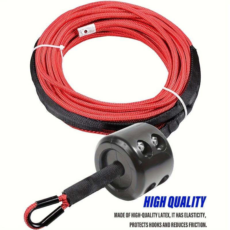 Rubber Winch Stops, Winch Cable Hooks with Stainless Steel Screws and Nuts Rubber Stops, Cable Protectors, Rubber Wire Plugs Hook Plugs