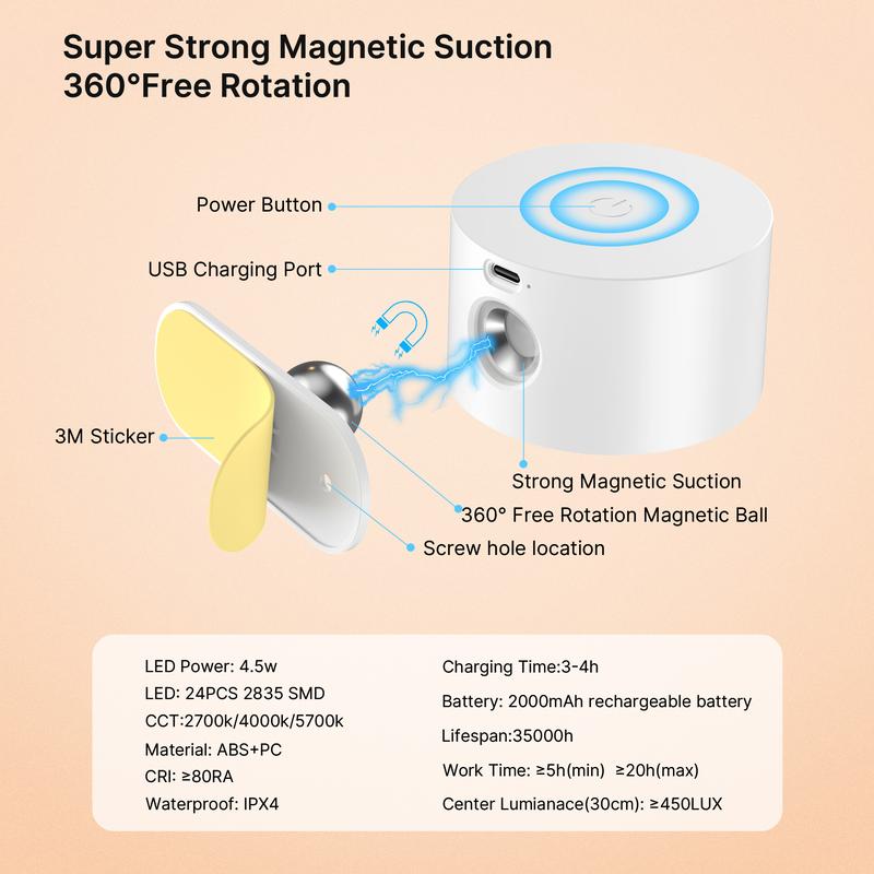 Valentine's Day gift Nexillumi 2-Pack Rechargeable LED Night Light 3 Levels Brightness 360° Magnetic Rotation Wireless Bedside Porch Desk Lighting Valentine's Day gift Nexillumi 2-Pack Rechargeable LED Night Light 3 Levels Brightness 360° Magnetic Rotation Wireless Bedside Porch Desk Lighting