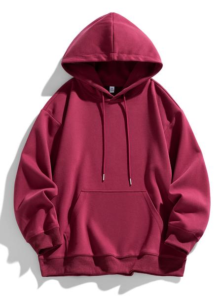 Unisex Basic Hoodie Sweatshirt, Casual Long Sleeve Pullover for Spring & Fall, Fitted Moderate Fabric, Ideal for Daily Wear