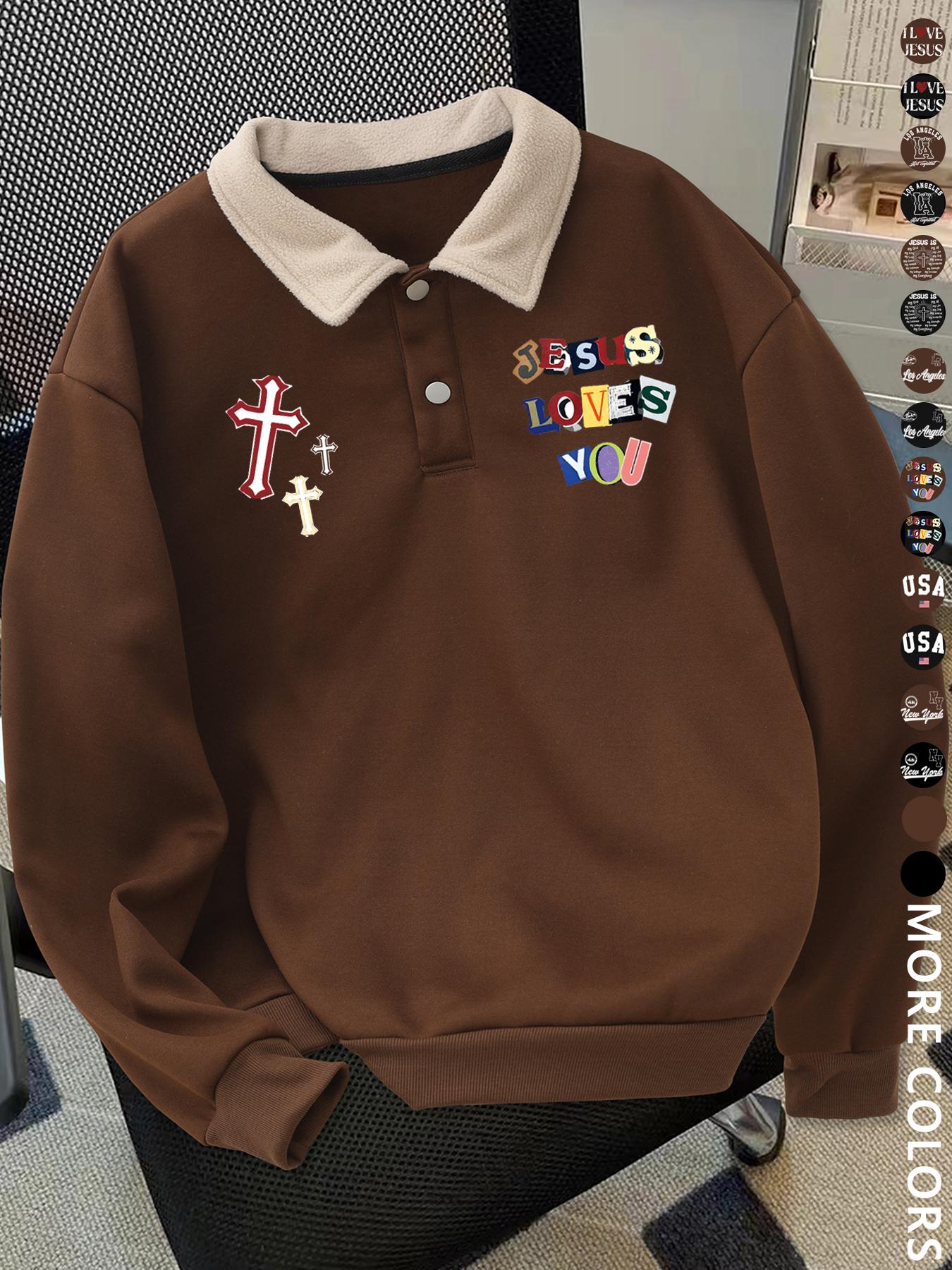 Men's Y2K Autumn Winter Thickened Retro British Style Aesthetic Lamb Wool Collar Polo Shirt, Unisex Casual Fashion, All Seasons Wear