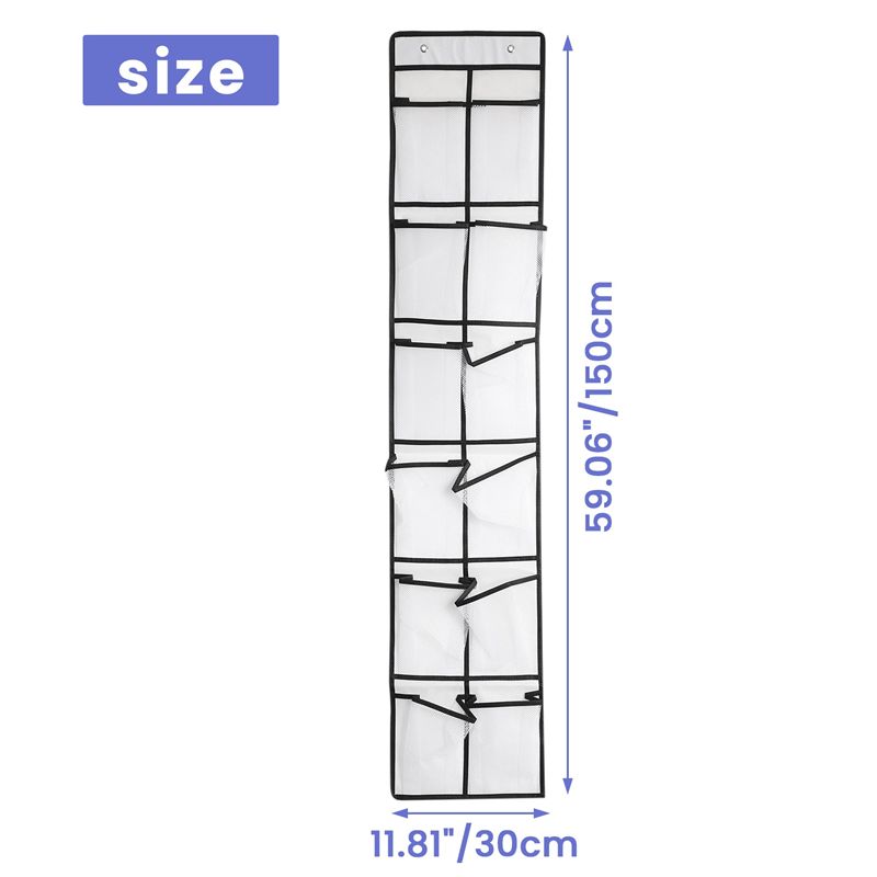 12 Large Mesh Pocket Hanging Shoe Organiser Rack Behind Doors Shoes Rack Storage Household Wall Bag Room Shoes Storage
