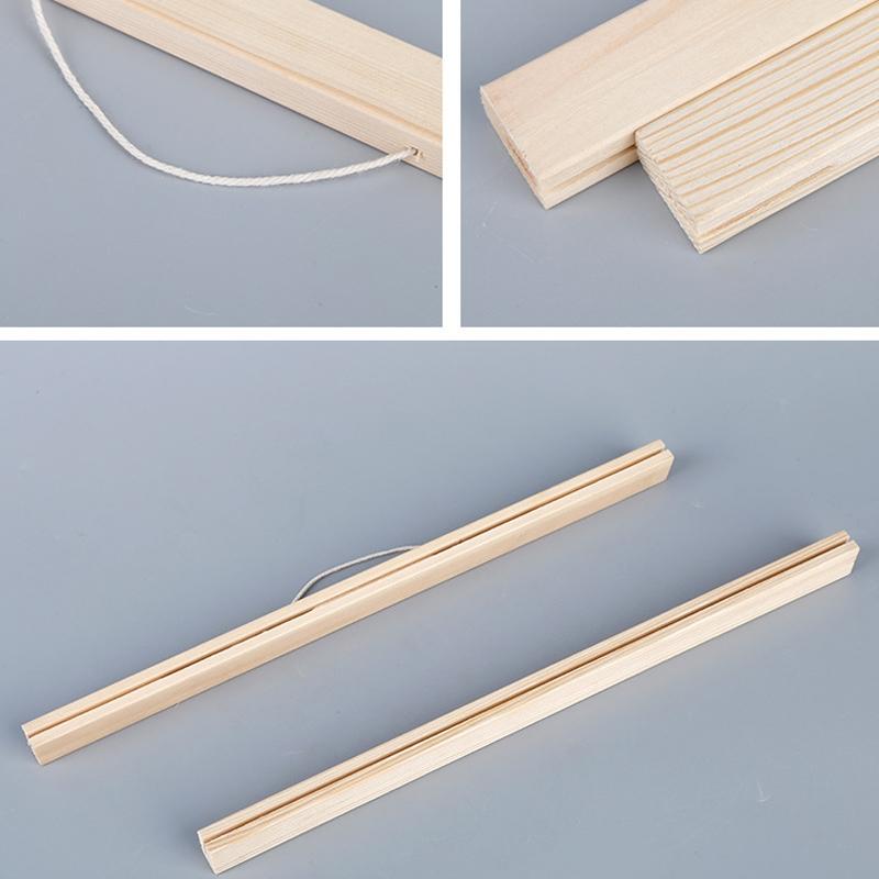 Solid Wood Scroll Picture Frames, 2 PC 31cm 41cm 51cm, Non-Marking Hooks, Wall Hanging Display Frames for Canvas Art, Home Office Decor