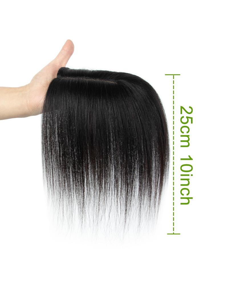 No Bangs Topper Human Hair Extension Sheets, 4x13 Invisible Breathable Inner Net, Options, Human Hair Straight, Natural Look, Comfortable Fit