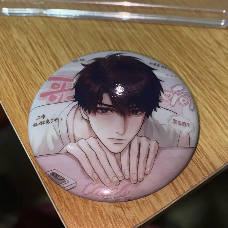 Game Love And Deepspace Caleb Cosplay Brooch Tinplate Badge Lapel Pins Bag Accessories Decoration Ornament Props
