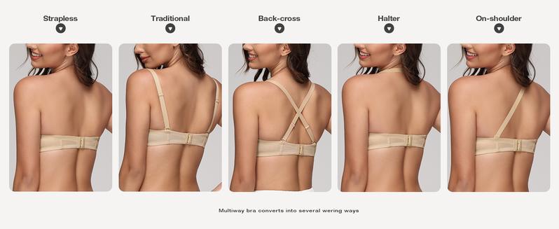 Wingslove Women's Solid Color Detachable Straps Comfort Full Figure Underwire Basic Bra