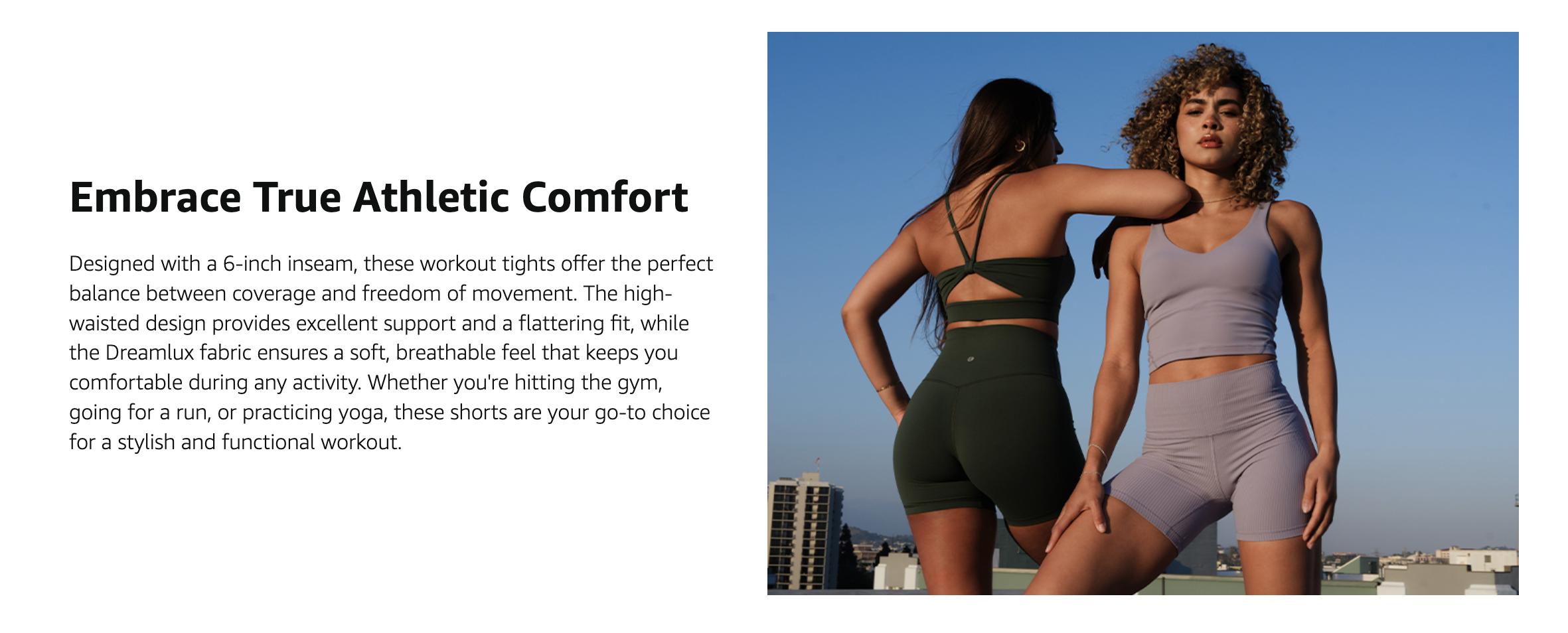 Colorfulkoala Women's Dreamlux High Waisted Yoga Shorts 6" Inseam Workout Tights Bike Shorts