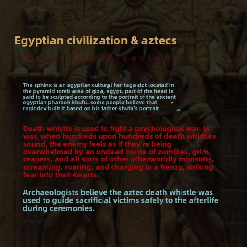 Authentic Aztec Whistle Decompression Ghost Aztec Death Whistle Thunder Echo Ancient Warrior, Unique Cultural Instrument