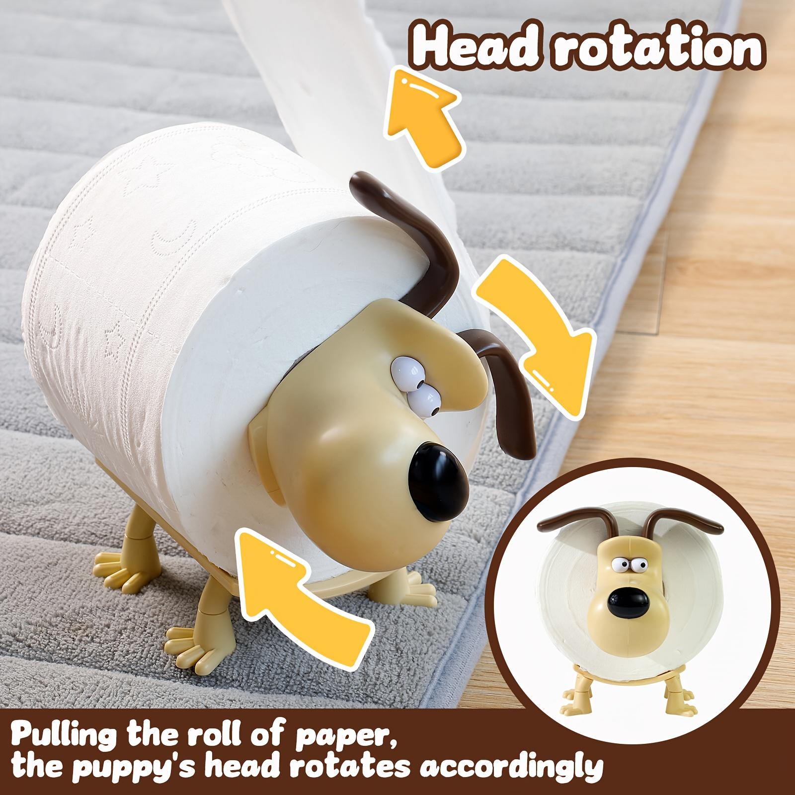 Cute Dog Toilet Paper Holder, Fun Home Decor Gift for Valentine's Day, Creative Roll Paper Dispenser, Adorable Decoration Item