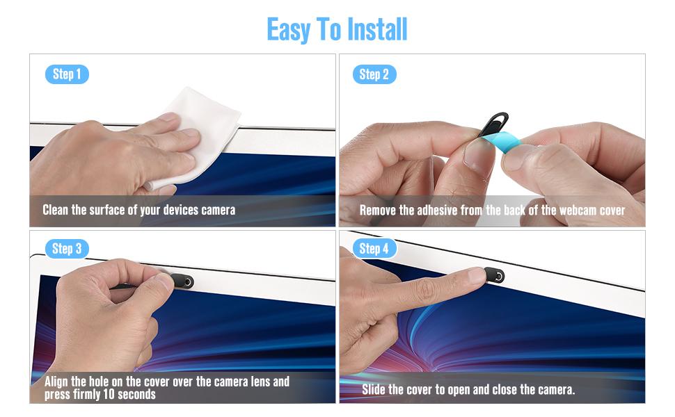 Webcam Cover Slide, Ultra-Thin Privacy Protector for Laptops & Tablets Security Blocker`