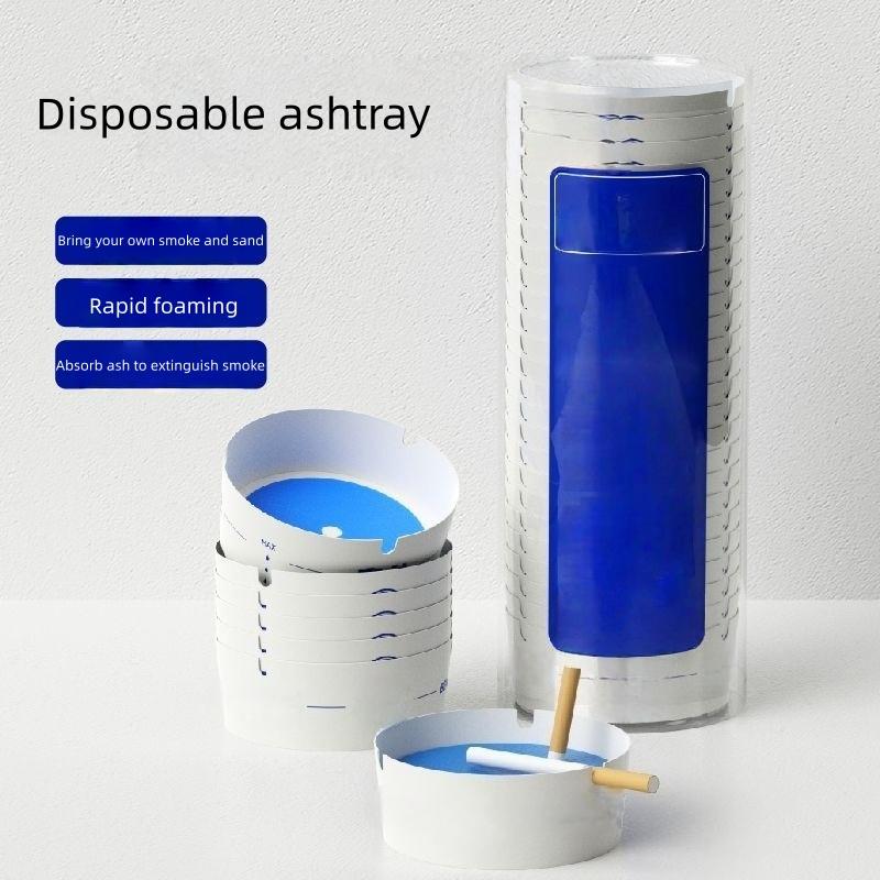 cigarette ashtray for home Self-Extinguishing Ash Sand Disposable Cigarette Ashtray, Home Office  Living Room Eco-Friendly Smoke Odor Prevention, No-Wash Design