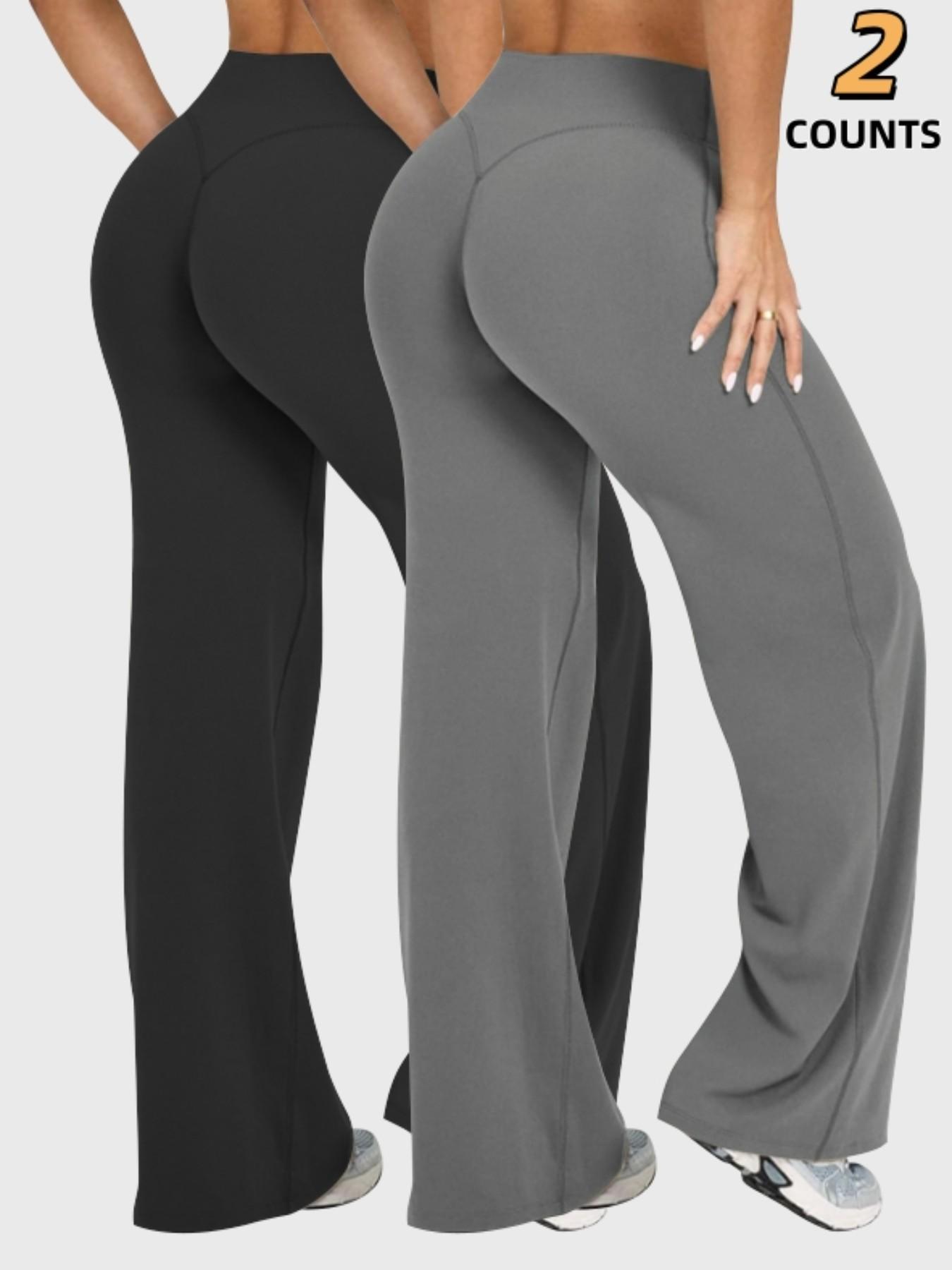 Women's Outdoor Sport Jogger Pants, Casual Comfortable Yoga Fitness Pants, Loose Wide Leg High Waist, All Seasons, Plain Style, Exercise