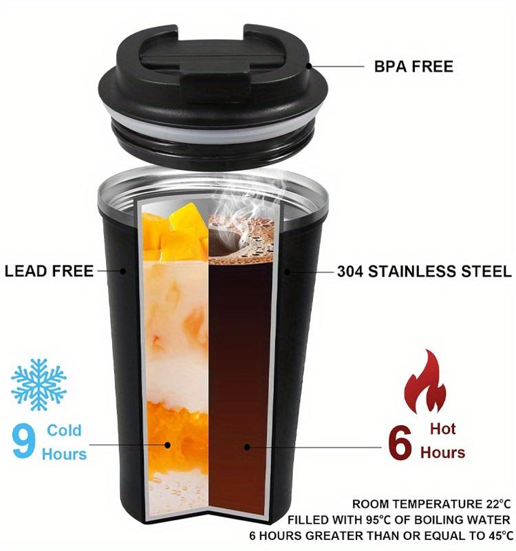 Smart 304 Stainless Steel Double Wall Vacuum Coffee Cup Digital Thermo Mug with Led Temperature Display