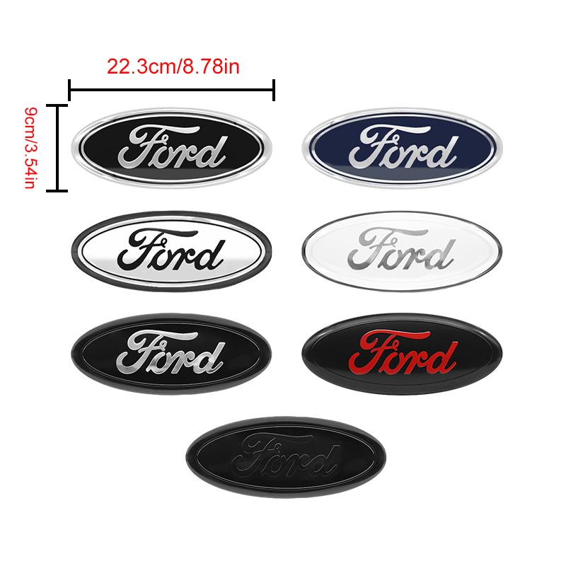 22.3cm 14.5cm Car Styling Logo Front Grille Emblem Rear Trunk Badge Accessories For Ford Mondeo MK2 MK4 F150 F250 F250 GT GT500 Decal For Cars