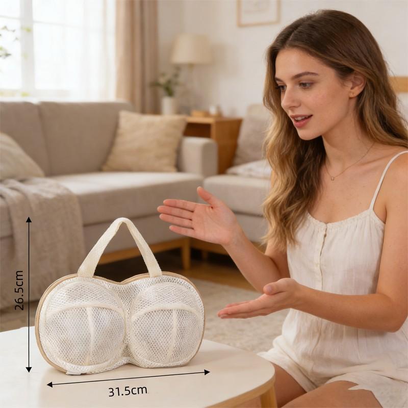 Thickened Mesh Bra Laundry Bag, Anti-Tangle Washing Pouch for Home Washer, Dedicated Bra Protector, Single Pack, Household Essential