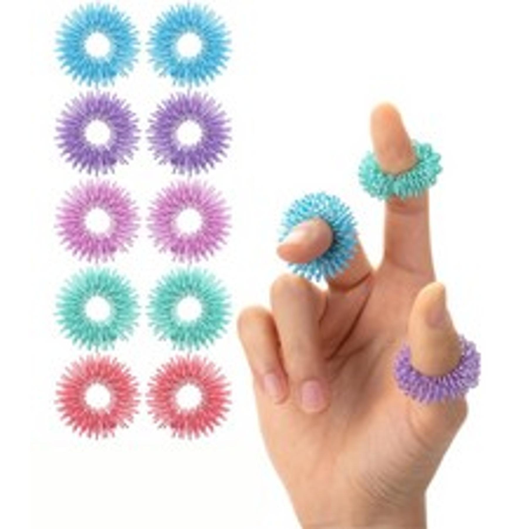 Spiky Sensory Rings, 10 Pack, Jewel Tones, Stress Relief Fidget Sensory Toys, Fidget Ring for Anxiety, Massager, Individuals with BFRB, ADHD and Attention Disorderfidget toys Spiky Sensory Rings, 10 Pack, Jewel Tones, Stress Relief Fidget Sensory Toys, Fidget Ring for Anxiety, Massager, Individuals with BFRB, ADHD and Attention Disorderfidget toys