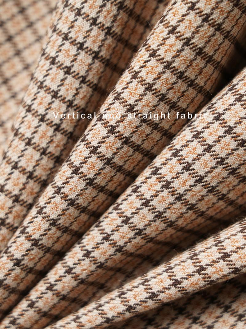 Women's Plaid Lapel Blazer Jacket, Spring & Fall Fashion Long Sleeve Office Wear, Casual Elegant Outerwear for Women, Business Attire Clothes Women's Plaid Lapel Blazer Jacket, Spring & Fall Fashion Long Sleeve Office Wear, Casual Elegant Outerwear for Women, Business Attire Clothes