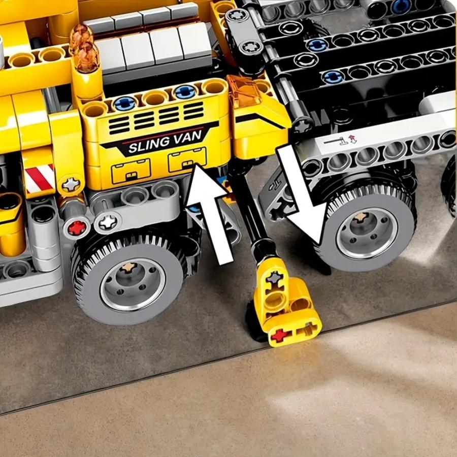 Fashionable 1008pcs City Series Engineering Vehicle Building Set, Crane & Tow Truck Models, Perfect Gift for Collectors