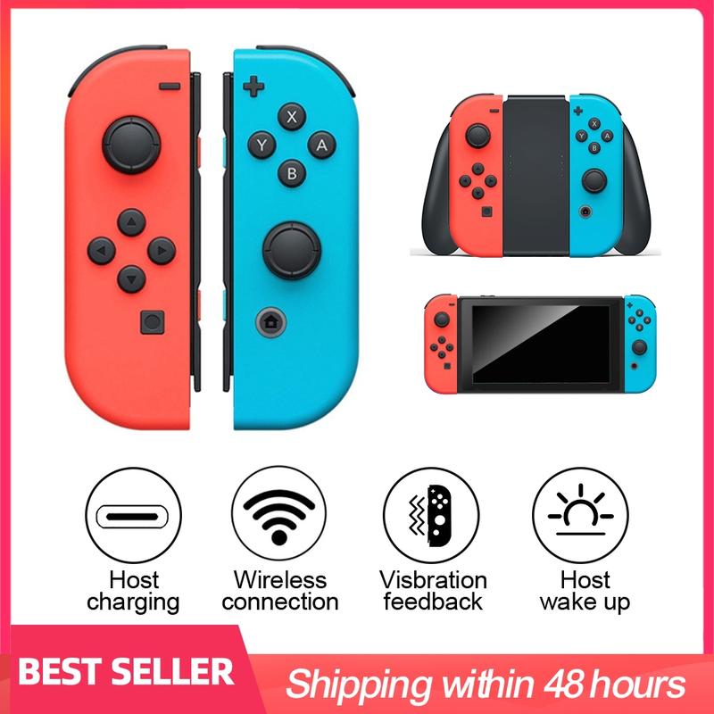 Dual vibrating Joy-Con left and right game controllers for Nintendo Switch/OLED consoles, supporting motion control and screenshot functions, perfect for Switch gamers. Dual vibrating Joy-Con left and right game controllers for Nintendo Switch/OLED consoles, supporting motion control and screenshot functions, perfect for Switch gamers.