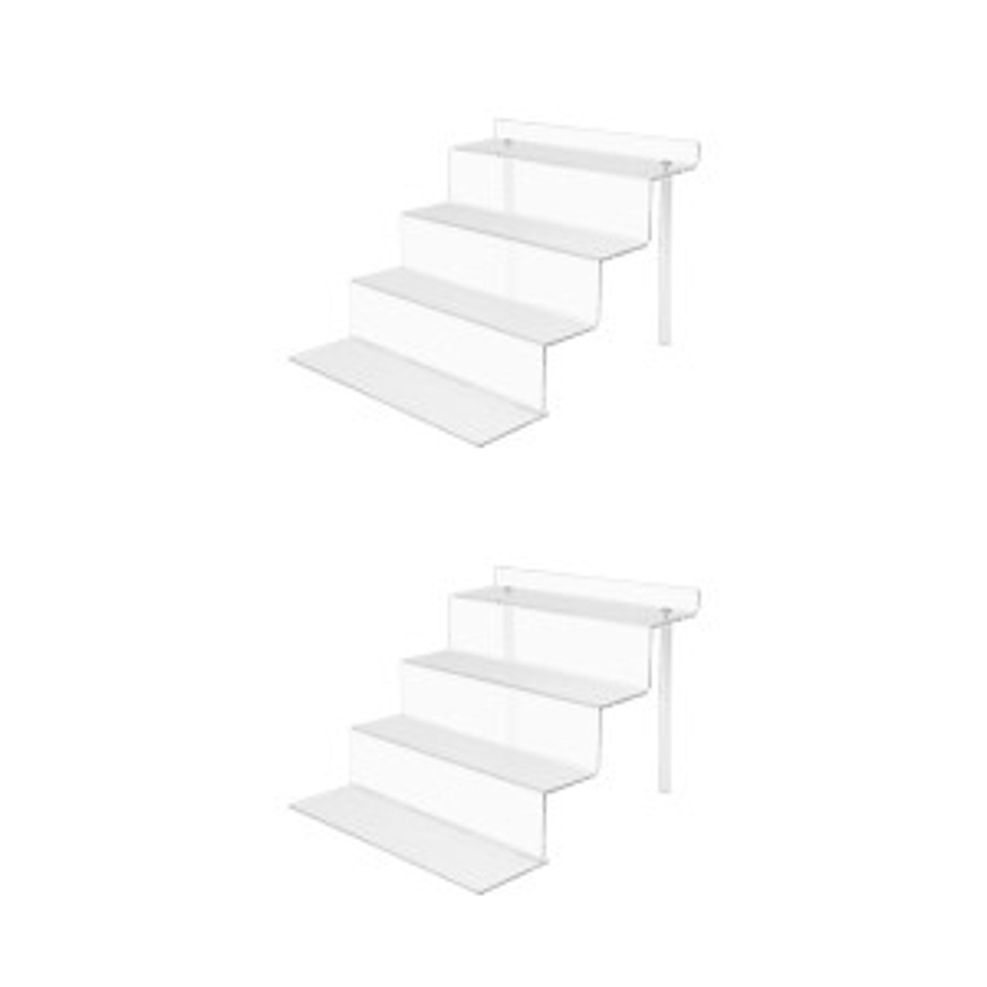 8Pcs Clear Acrylic Display Risers (6", 5", 4", 3") Transparent Product Stand, Cupcake Holder Dessert Display Showcase Stands, Candy Bar Risers, Acrylic Lifts Display for Figures