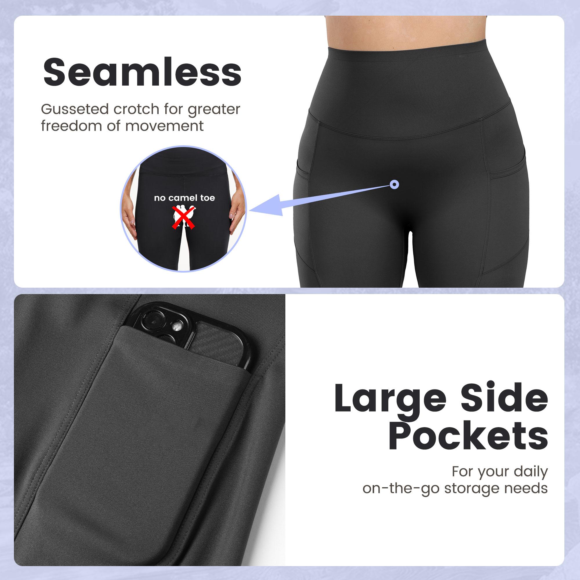 [Size up recommended] Viconow Women Tummy Control Capris Yoga Shorts for with Pockets - High Waist Bike Leggings for Workout