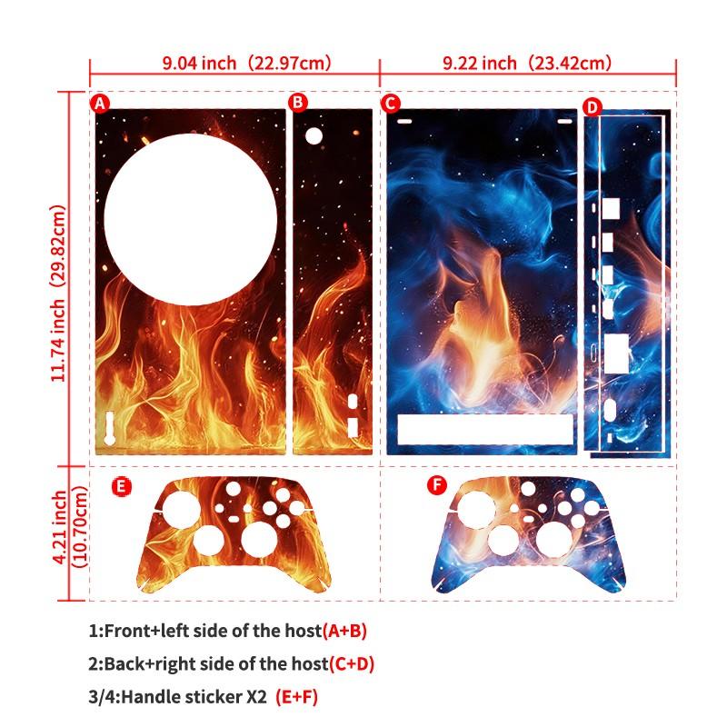Vinyl Gaming Skin Sticker for Xbox Series S Console & Controller, Waterproof Scratch Resistant Durable, Removable No Residue Black White Art Landscape Cover
