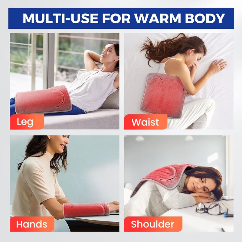 Heated Foot Warmer Pad, 9 Temperature Settings, 4 Timer Modes, Ultra-Soft Microfiber Electric Blanket, Multi-Functional Office Winter Heating Mat, Us Plug,,Heating Pad