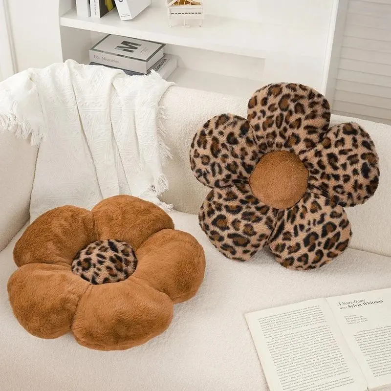 2026 New hot item  Creative Leopard Print Flower Sofa Pillow,Soft Comfortable Office Seat Cushion Lumbar Support,Good Decoration for Room Headboard