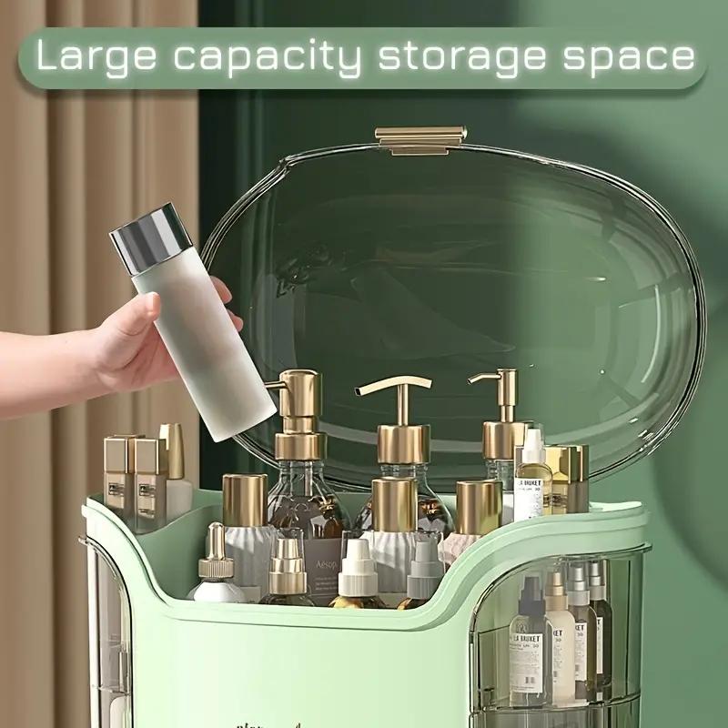 Multi-functional Makeup Storage Box, 1 Count Drawer Type Desktop Cosmetic Storage Box, Dustproof Large Capacity Storage Box For Home, Makeup Accessories Organizer