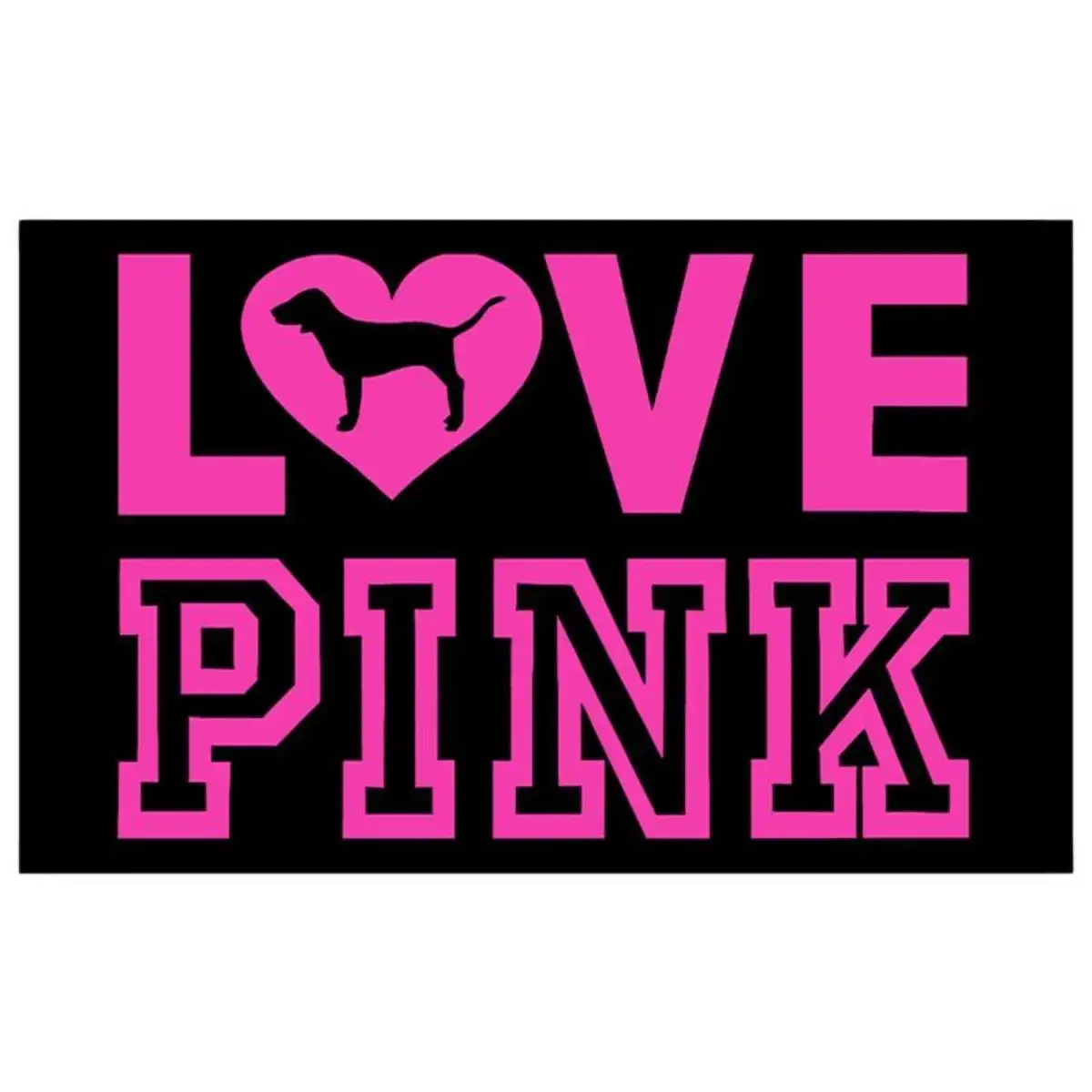 Pink Slogan Flag Tapestry Wall Hanging - LOVE PINK Design, Multi-Size Options (2x3ft, 3x5ft), Room Decor for Teen Girls, Summer Vibes Home Decor,