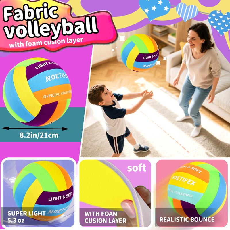 Soft Volleyball - Super Safe & Quiet for Kids Perfect for Indoor Games & Practice indoor outdoor gift Lightweight